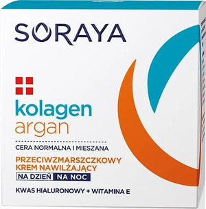 Soraya Argan kolageno drėkinamasis kremas nuo raukšlių dienai ir nakčiai 50ml - Kosmetika