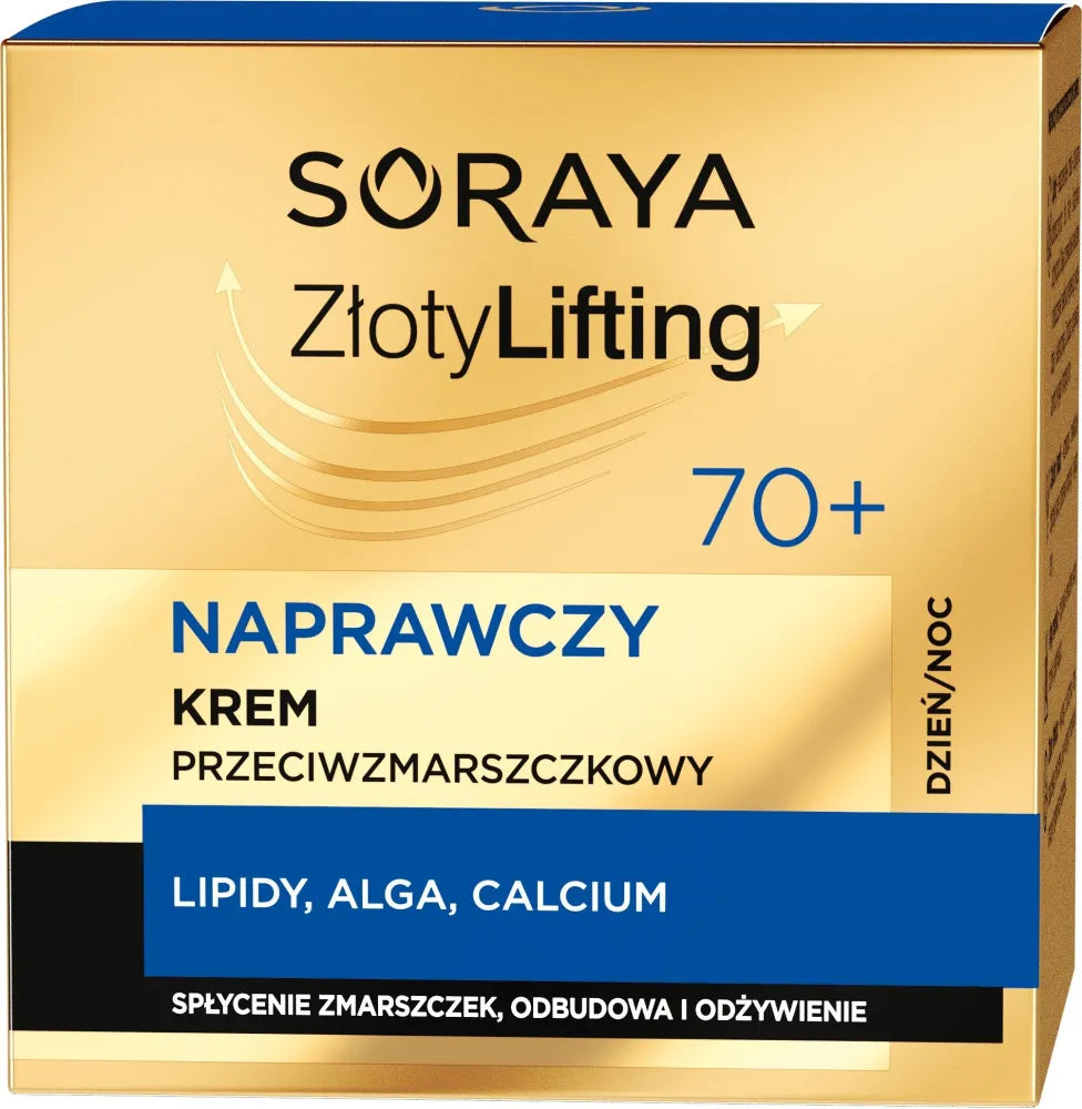 SORAYA Golden Repair Lifting Anti-Wrinkle Cream 70+ dienai ir nakčiai 50ml - Kosmetika