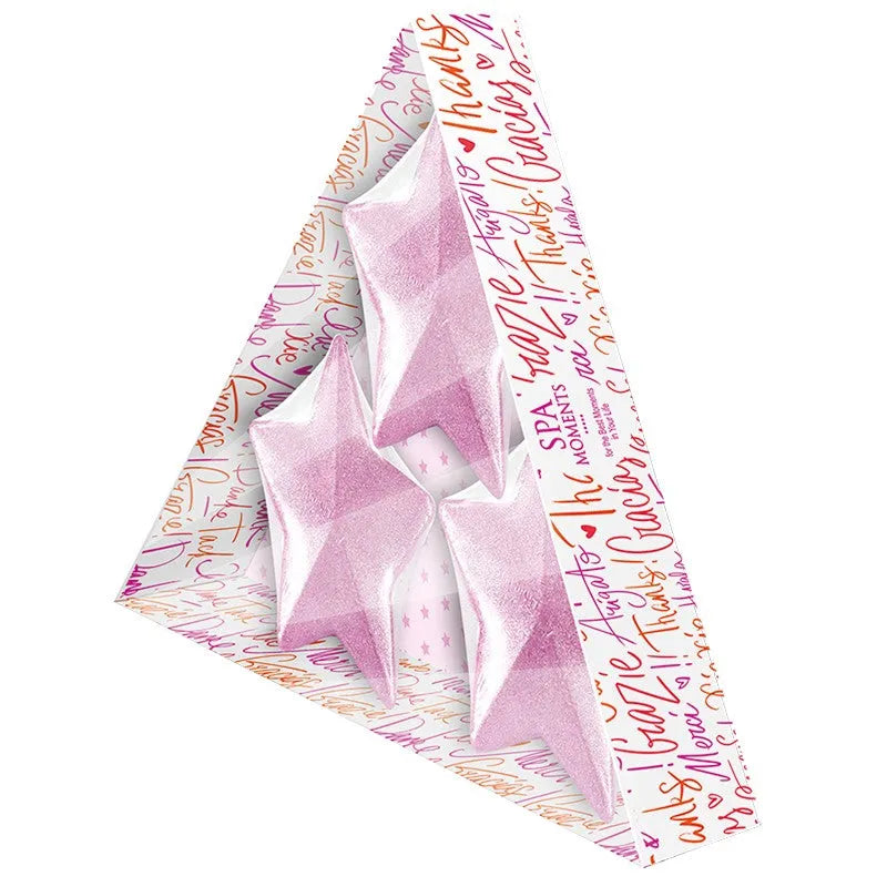 SPA Moments Sparkling Bath Stars - (Raspberry with Vanilla) 3x50g - Medicinos ir slaugos prekės