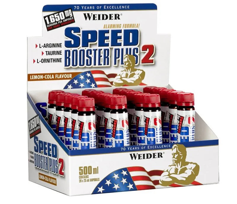 Speed Booster Plus 2 Lemon-Cola - 20 x 25 ml - Weider - Sporta piedevas