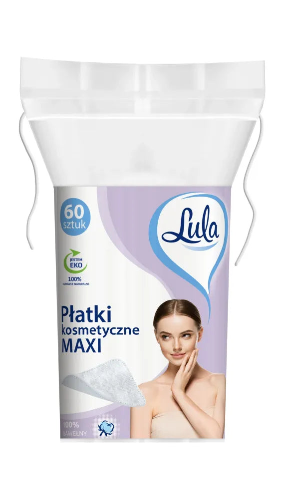 ST LULA Cosmetic Pads 60pcs maxi square /40 - Kosmetika