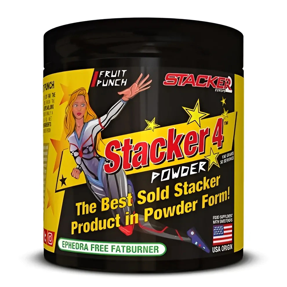 Stacker 4 Powder Fruit Punch - 150g - Stacker2 Europe - Sporto papildai
