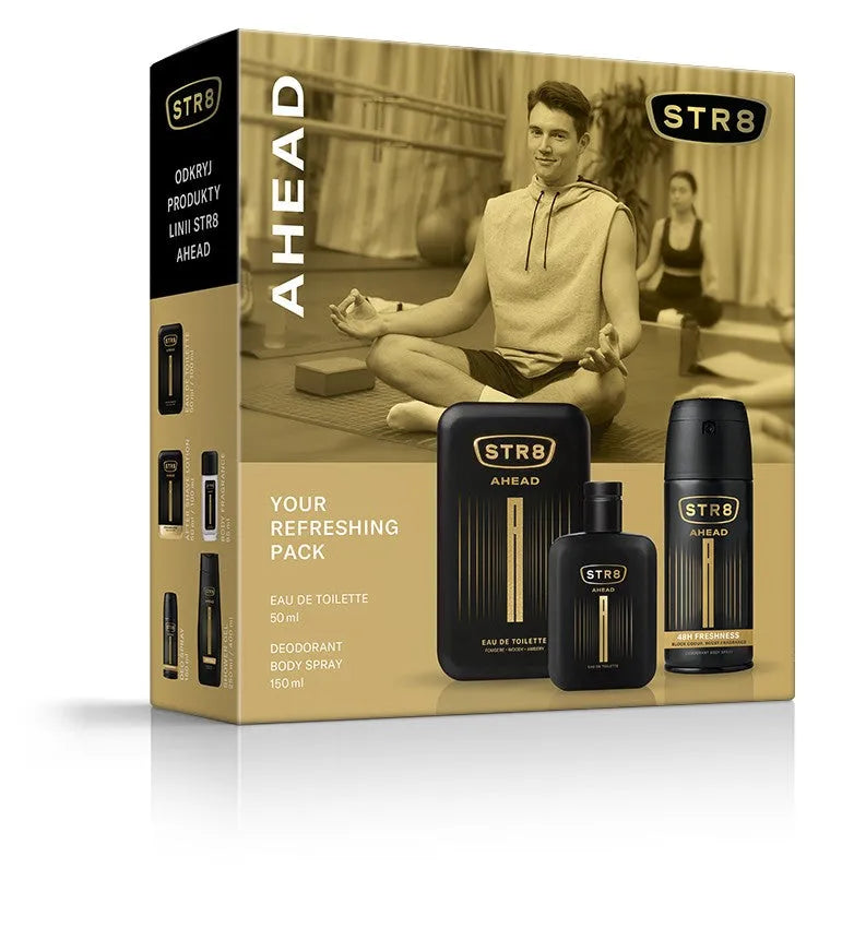 STR 8 Priekinis dovanų rinkinys (Eau de Toilette 50ml + Deo purškiklis 150ml) - Kosmetika
