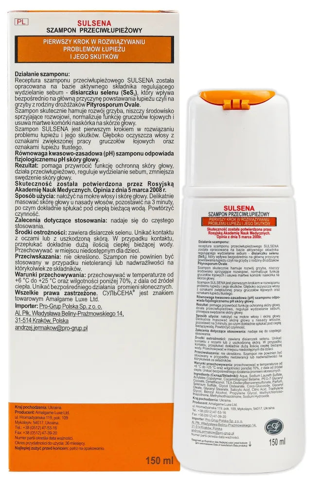 SULSENA Anti-dandruff šampūnas 150 ml - Kosmetika