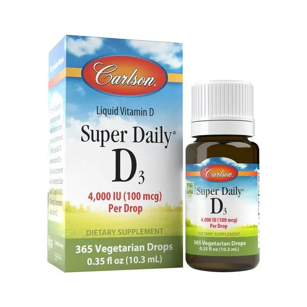 Super Daily D3 4000 IU - 10 ml - Carlson Labs - Papildai