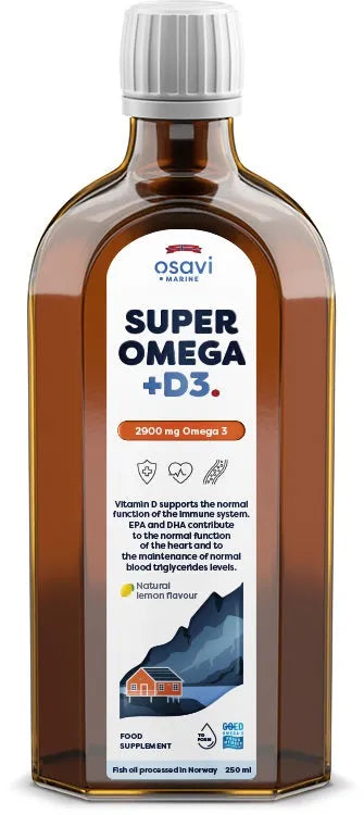 Super Omega + D3 2900mg 3 (Lemon) - 250 ml - Osavi - Papildai
