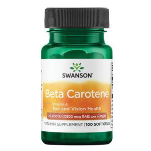 Beta-Carotene - Akims - 25,000 IU - 7,500 mcg - N100 - Swanson - Vaistine1.lt