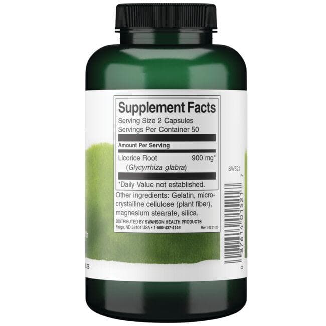 Licorice Root - Saldymedžio šaknis -  450 mg - N100 - Swanson - Vaistine1.lt
