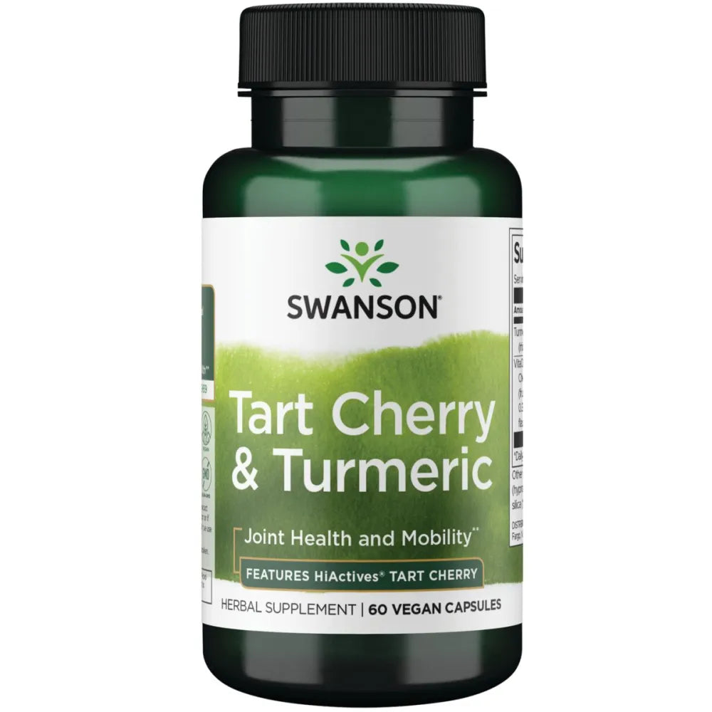Tart Cherry & Turmeric - Features Hiactive 60 VCAPS - Swanson - Papildai