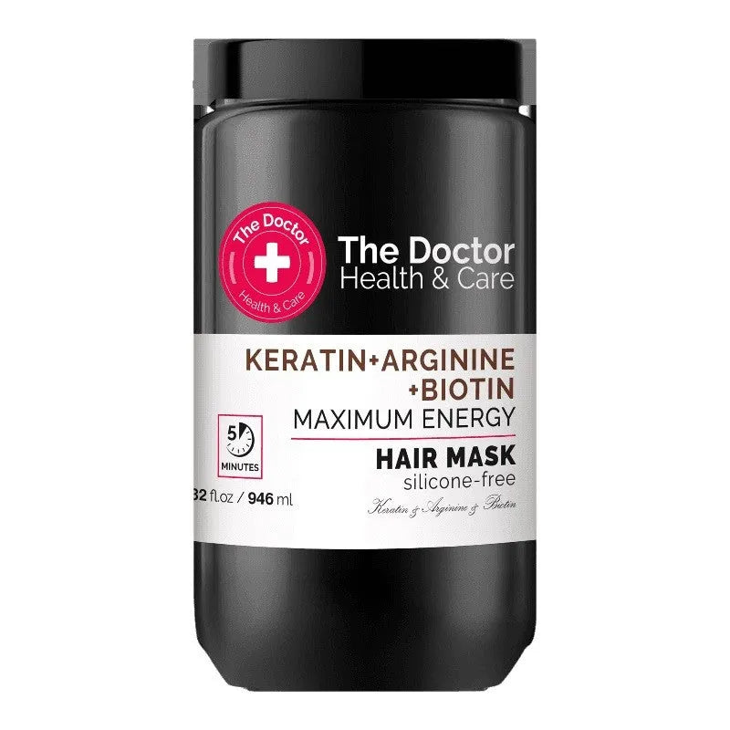 THE DOCTOR Health & Care Strengthening Hair Mask ’Maximum Strength’ Keratin + Arginine + Biotin 946 ml. - Kosmetika