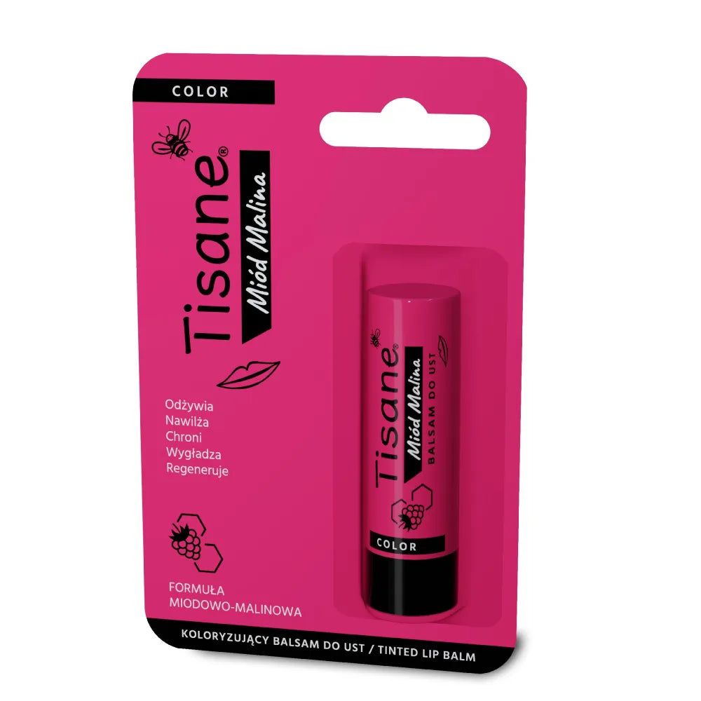 TISANE Color Coloring Lip Balm - Honey Raspberry - Kosmetika