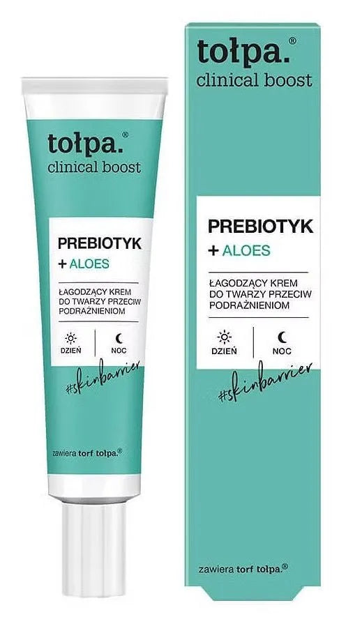 TOŁPA Clinical Boost Prebiotic + Soothing Aloe Veido Kremas 40 ml - Kosmetika