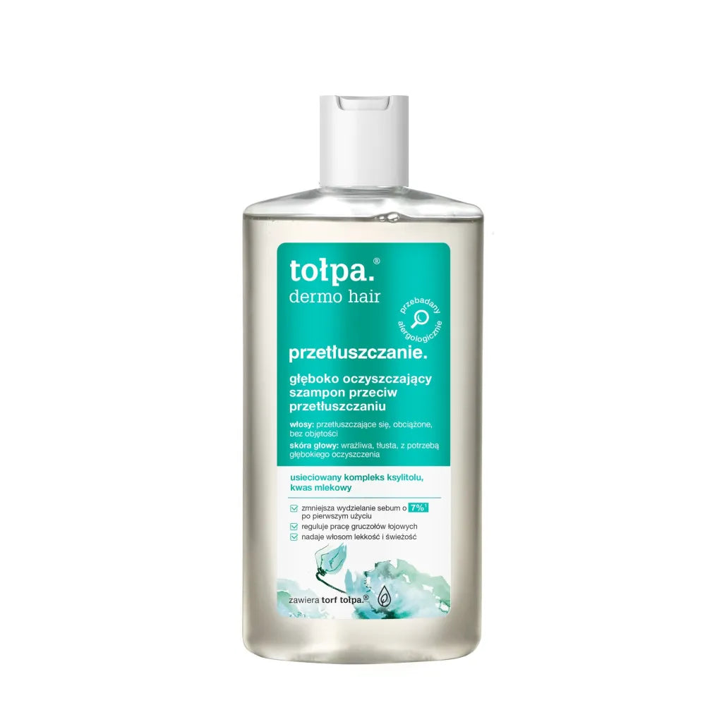 TOŁPA Dermo Hair Riebiai plaukams giliai valantis šampūnas prieš riebalus 250 ml - Kosmetika