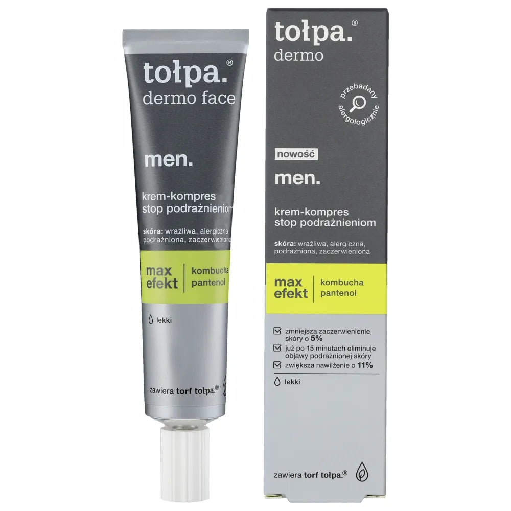 TOŁPA Dermo Men Kremas-kompresas dirginimo palengvinimui lengvas Maksimalus Efektas 40 ml - Kosmetika