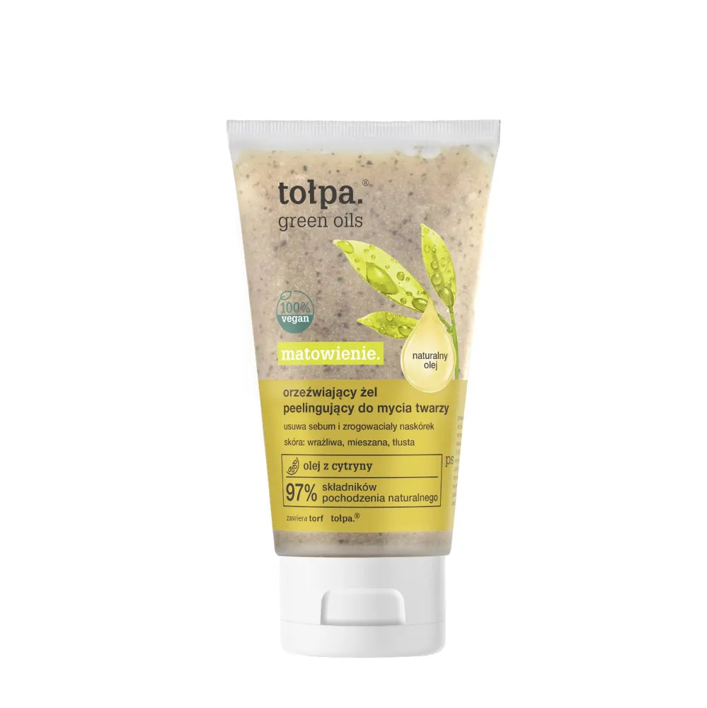TOŁPA Green Oils Mattifying Exfoliating Gel atgaivinančiai veido prausiklis 150 ml - Kosmetika