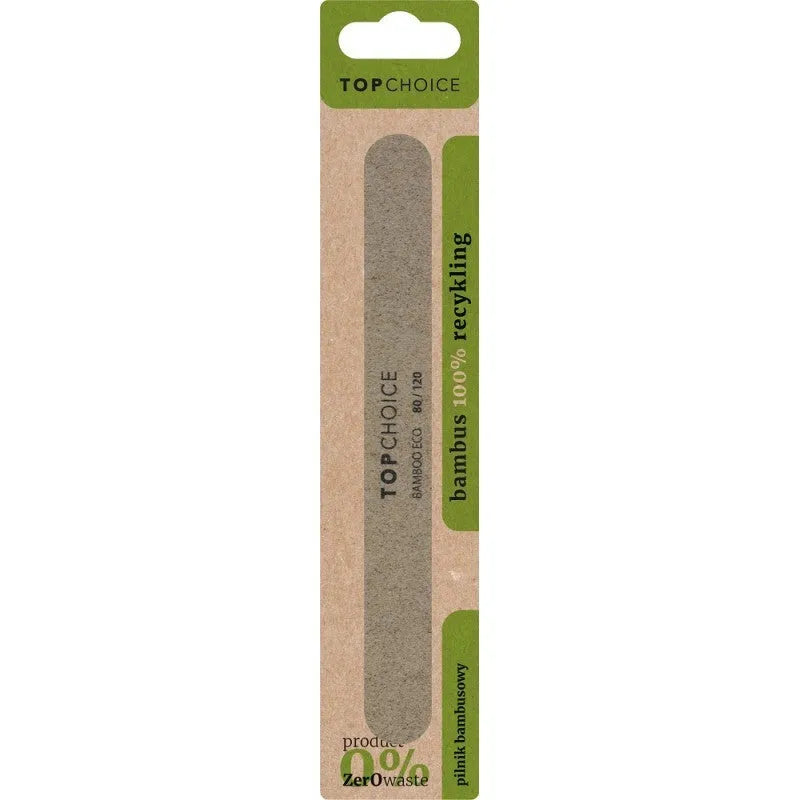 Top Choice Bamboo nail file 80/120 - tiesus (78255) 1 vnt - Higiena