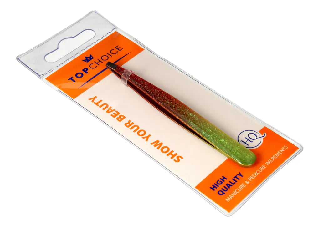 Top Choice Diagonal tweezers ’Epoxy Glitter’ (75995) 1 vnt - Medicinos ir slaugos prekės