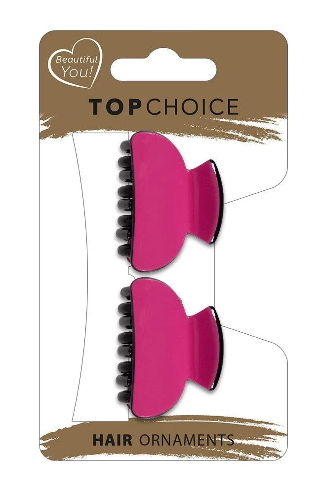 TOP CHOICE Shine hair clamps (28434) 1 op. - 2 pcs. - mix colors - Kosmetika