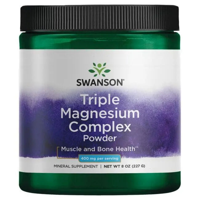 Triple Magnesium Complex Powder - 400 mg - 227 gr. - Swanson - Papildai