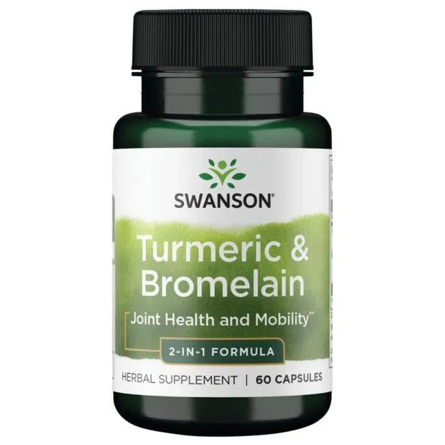 Turmeric & Bromelain - Ciberžolė ir bromelainas - N60 - Swanson - Papildai
