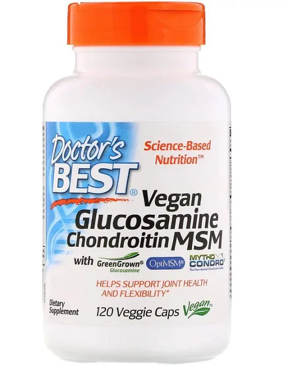 Vegan Glucosamine & Chondroitin MSM - 120 vcaps - Doctor’s Best - Papildai