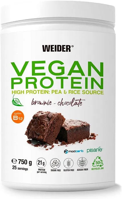 Vegan Protein Brownie Chocolate - 750g - Weider - Sporto papildai