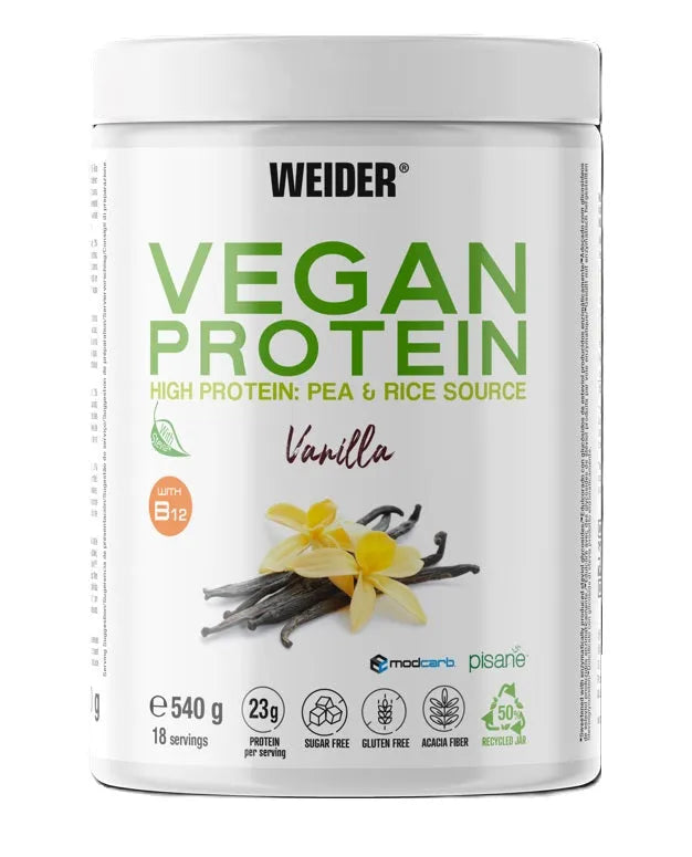 Vegan Protein Vanilla - 540g - Weider - Sporto papildai