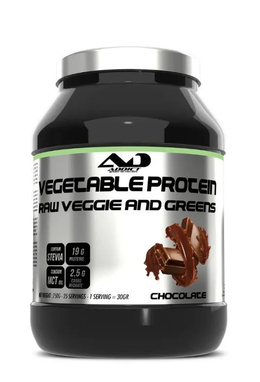 Vegetable Protein Raw Veggie and Greens Chocolate - 750g - Addict Sport Nutrition - Sporto papildai