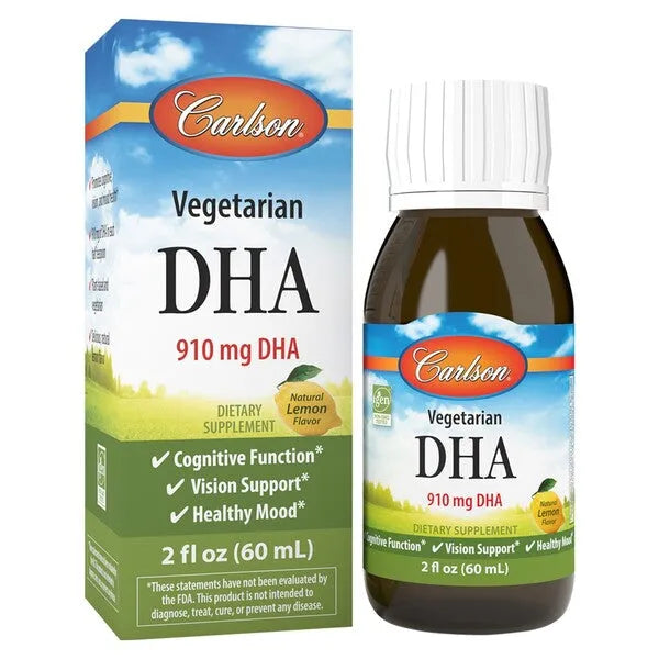 Vegetarian DHA Natural Lemon - 60 ml - Carlson Labs - Papildai
