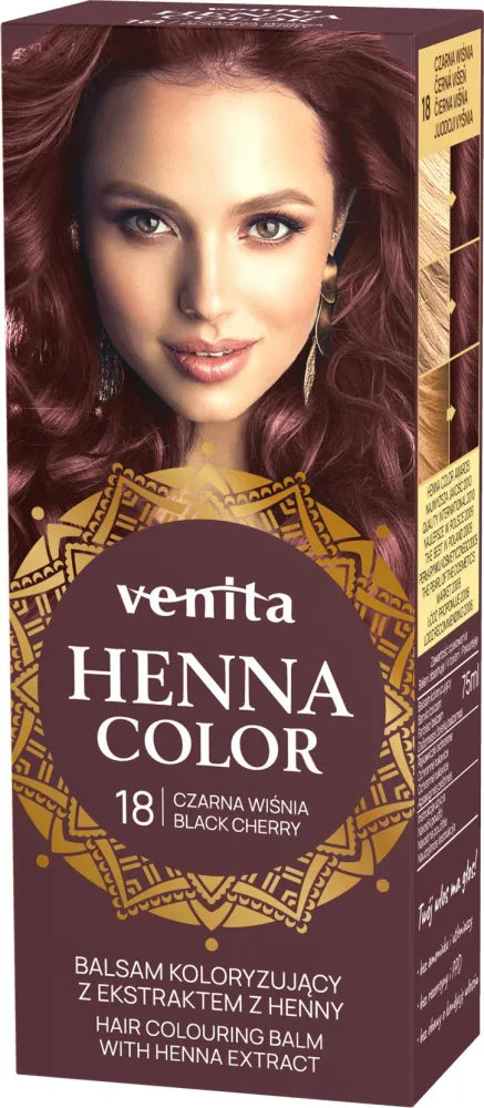 VENITA Henna Color Balsamas NR 18 Juodasis vyšnių - Kosmetika