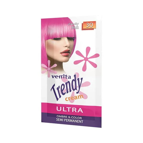 VENITA Trendy Cream Ultra plaukų dažymo kremas 30 Candy Pink 35 g - Kosmetika
