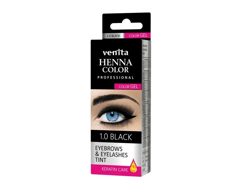 VENITA ZELOWA HENNA FOR EYEBROWS AND EYELASHES JUODA - Kosmetika