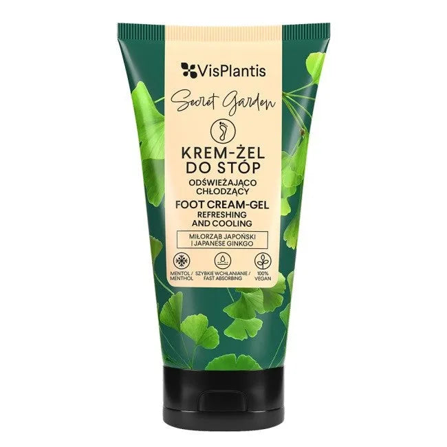 Vis Plantis Atgaivinanti ir vėsinanti pėdų krem-gelis su Ginkgo biloba 75ml - Kosmetika
