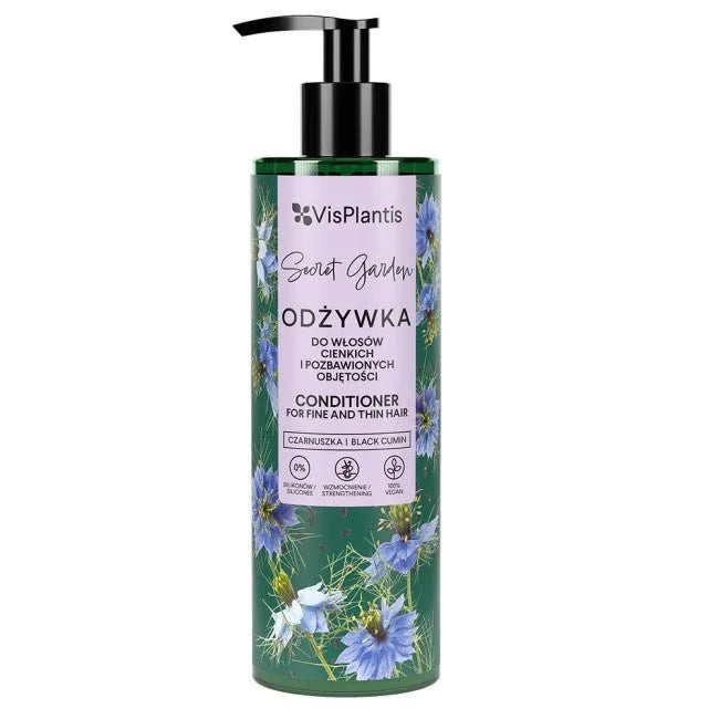 Vis Plantis Herbal Vital Care kondicionierius ploniems ir puriems plaukams (juodas kmynas-medvilnė-linai) 400ml