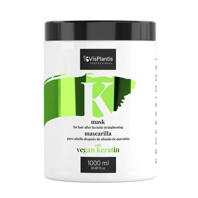 Vis Plantis Professional Hair Mask po Keratino Ištiesinimo - Vegan Keratinas 1000ml - Kosmetika