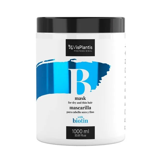 Vis Plantis Professional plaukų kaukė sausiems ir ploniems plaukams su biotinu 1000ml - Kosmetika