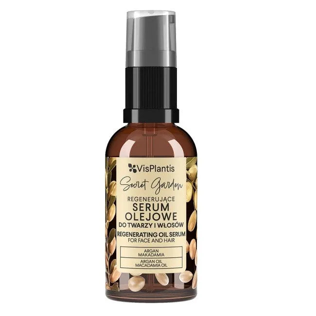 VIS PLANTIS Regenerating Oil Serum veidui ir plaukams - Argan & Macadamia 30ml - Kosmetika