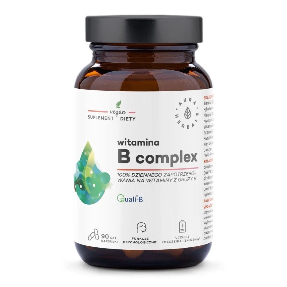 Vitamin B Complex 90 capsules. - AURA HERBALS - Papildai