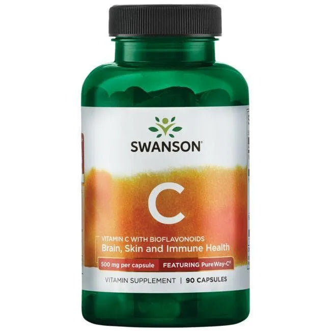 Vitamin C with Bioflavonoids - Vitaminas - 500 mg - N90 - Swanson - Papildai