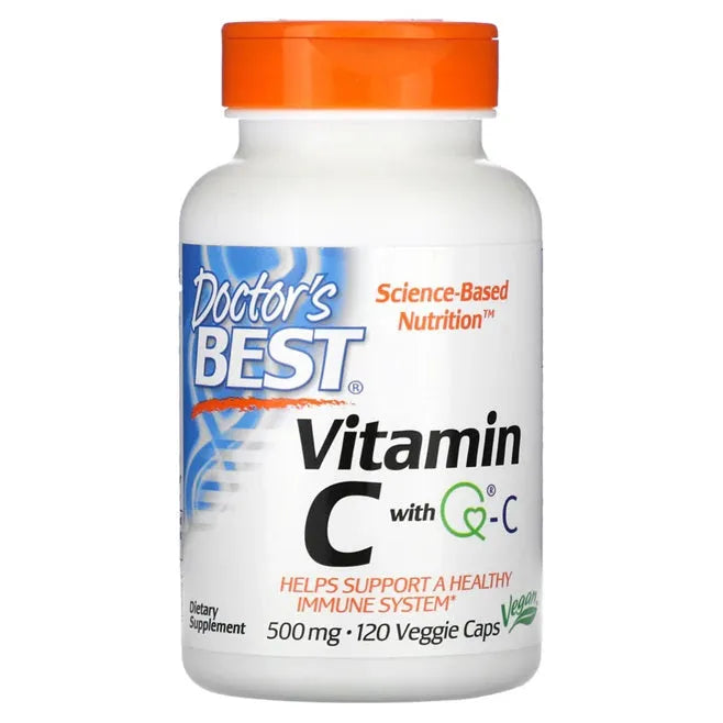 Vitamin C with Q-C 500mg - 120 vcaps - Doctor’s Best - Papildai