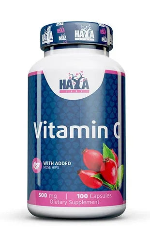 Vitamin C with Rose Hips 500mg - 100 caps - Haya Labs - Papildai