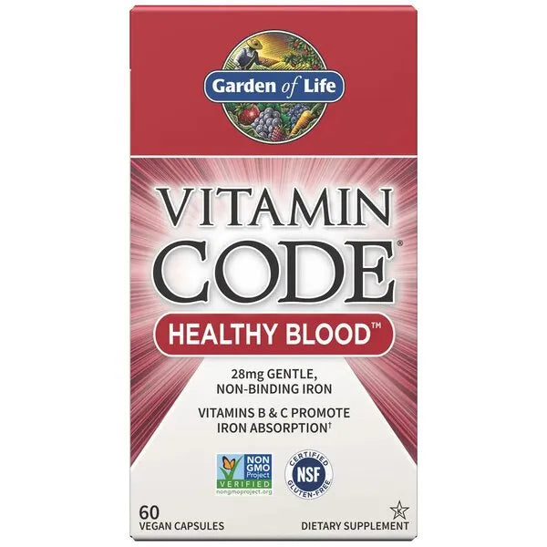 Vitamin Code Healthy Blood - 60 vegan caps - Garden of Life - Papildai