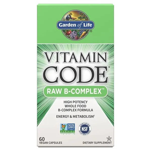 Vitamin Code Raw B-Complex - 60 vegan caps - Garden of Life - Papildai