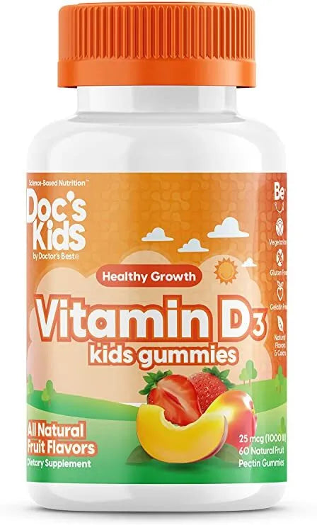 Vitamin D3 Kid’s Gummies Fruit Flavours - 60 - Doctor’s Best - Papildai