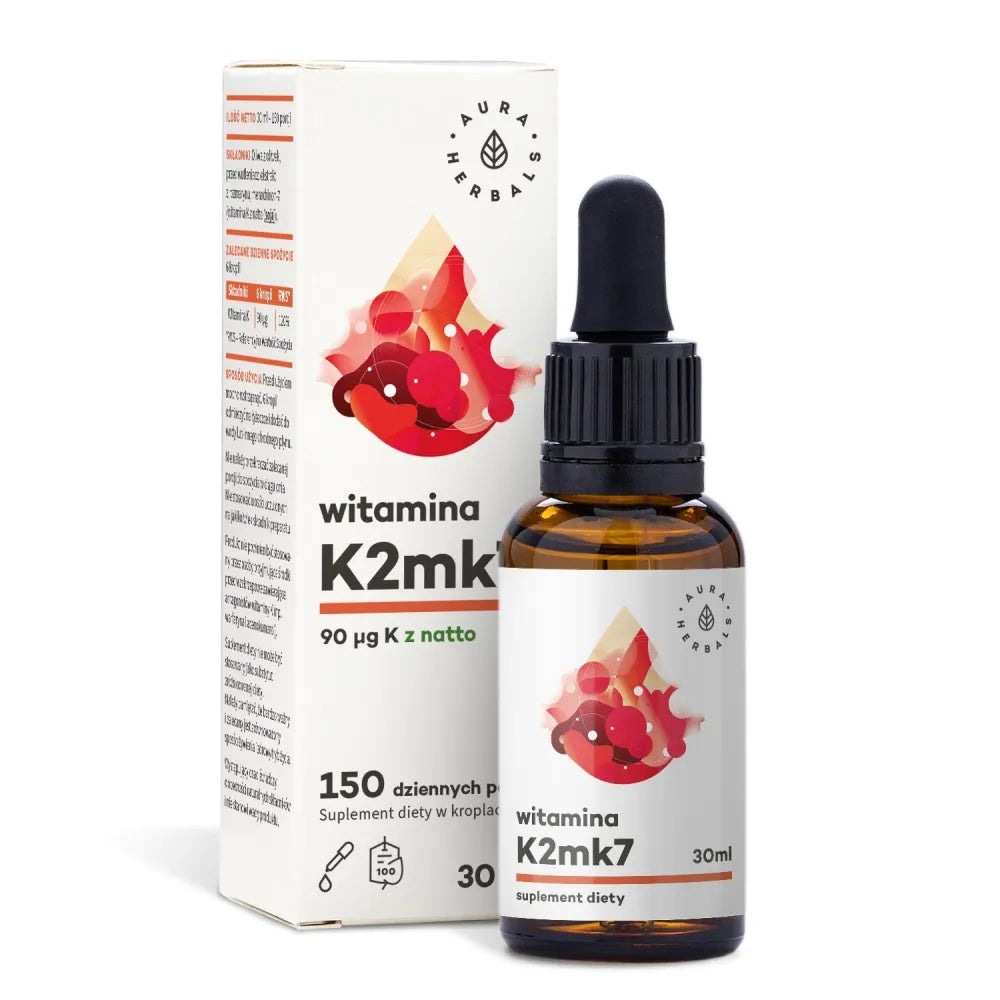 Vitamin K2 MK 7 drops 30 ml - AURA HERBALS - Papildai
