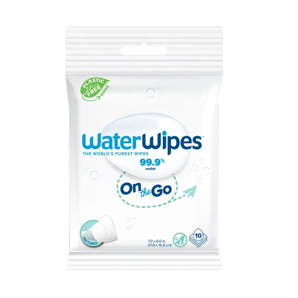 WATER WIPES Bio Atgaivinančios drėgnos servetėlės 99,9% vandens - 1 pakuotė - 10 vnt - Kosmetika