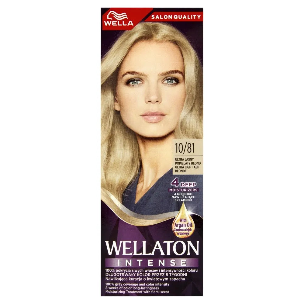 WELLA Wellaton Intense plaukų dažai 10/81 - Ultra šviesus pelenų šviesiaplaukis 1op. - Kosmetika