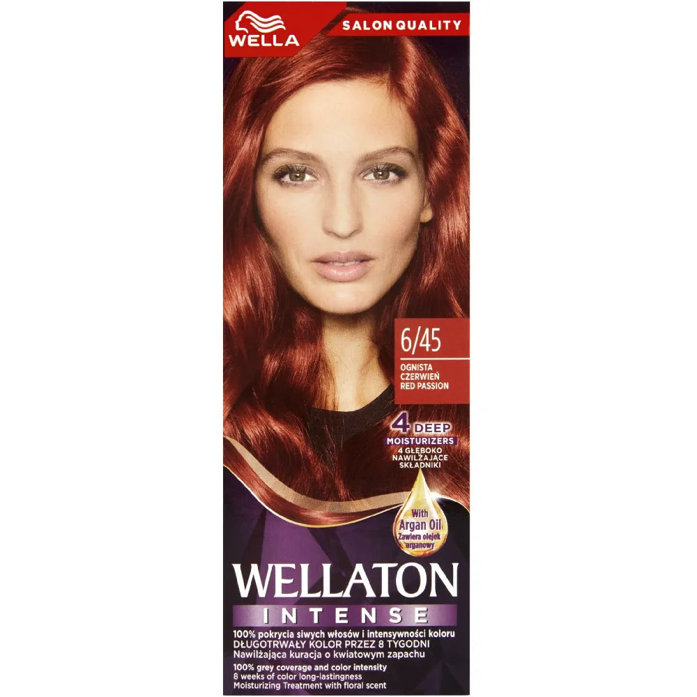 WELLA Wellaton Intense plaukų dažai 6/45 - Ugninė raudona 1 vnt. - Kosmetika