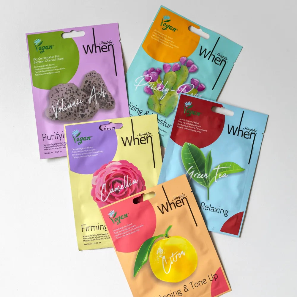WHEN Vege Volcanic Ash face sheet mask - Valantis ir aiškinantis - 23ml - Kosmetika