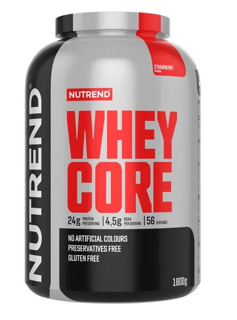 Whey Core Strawberry - 1800g - Nutrend - Sporto papildai